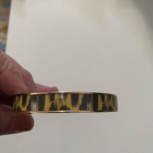 Kate spade Gold and Black cheetah Patterned Bangle